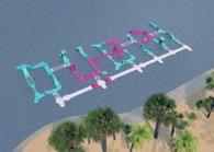 Крупнейший надувной водный парк в Дубае